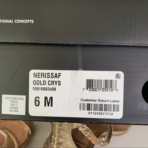 INC international concepts nerissa sandals gold block heel women’s size US 6 M - Picture 8 of 8